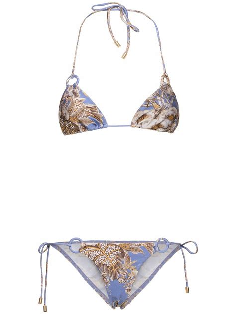 Zimmermann Ottie Lycra Ring Triangle Bikini Set Zimmermann
