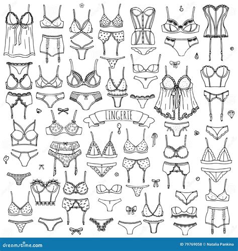 Lingerie Icon Set Stock Vector Illustration Of Decorative