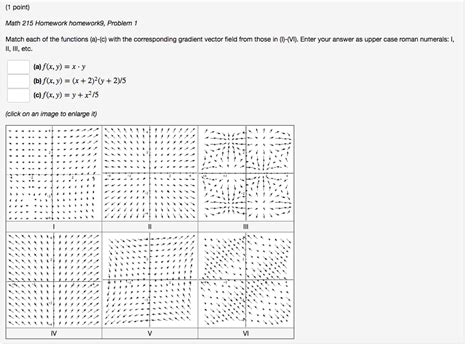 Solved Math 215 Homework homework9, Problem 1 Match each of | Chegg.com