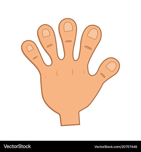 A human hand cartoon Royalty Free Vector Image