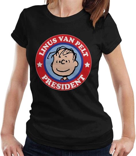 Peanuts Linus Badge Womens T Shirt Uk Clothing