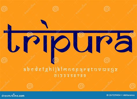 Tripura Typography Indian State Name Telangana Typography Indian State