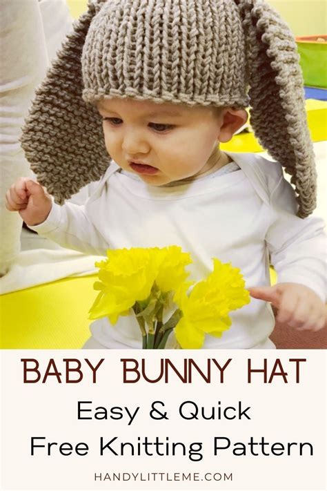 Baby Bunny Hat Free Knitting Pattern With Ears Baby Bunny Hat Easy