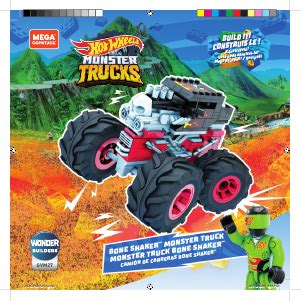 Manual Mega Construx Set Gvm Hot Wheels Bone Shaker Monster Truck