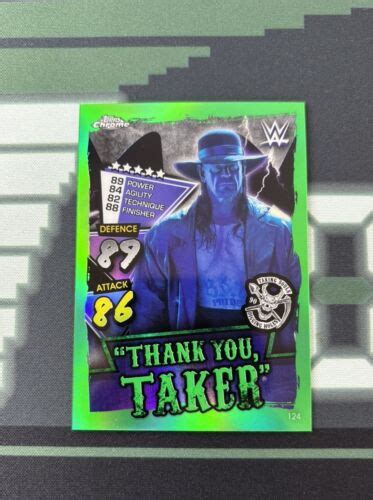 The Undertaker Card Green Thank You Taker Topps Wwe Slam Attax