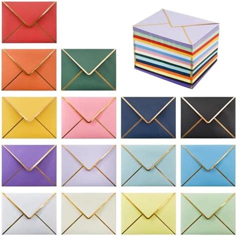 VANRA 150 PCS Colorful Invitation Envelopes Self Seal A2 Envelopes V