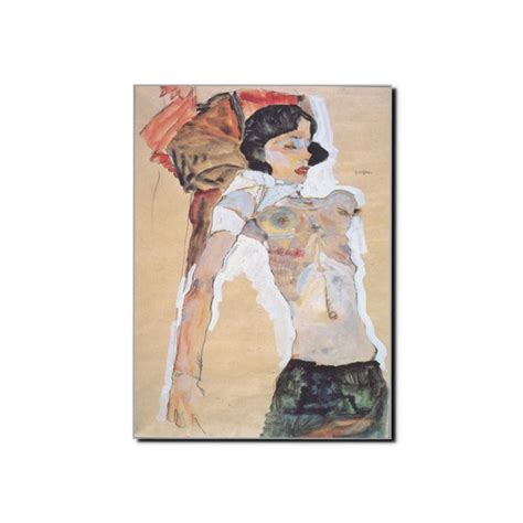 EGON SCHIELE Semi Nude Reclining Expressionist Art Poster Etsy