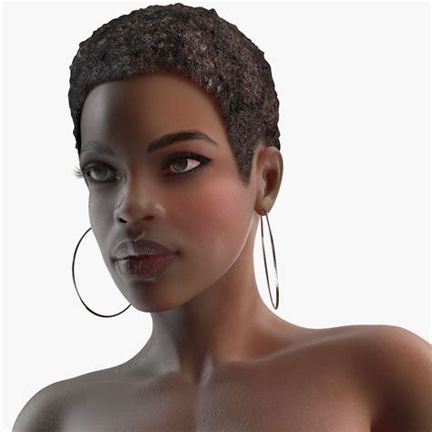 Nude Dark Skin Woman Rigged For Modo 3D Model 199 Lxo Free3D