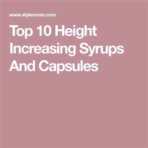 Top Height Increasing Syrups And Capsules Artofit