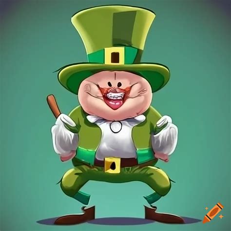 Funny illustration of a chubby leprechaun on Craiyon