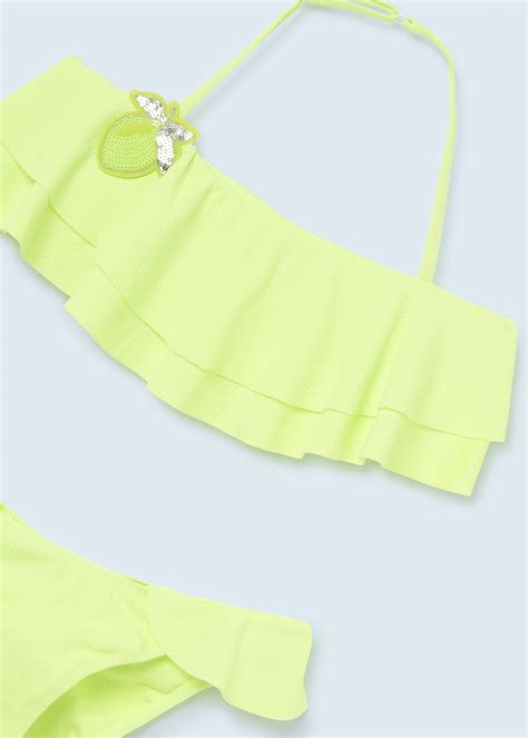 Bikini Con Volante Para Chica Fluor Mayoral