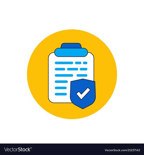 Insurance Policy Icon Royalty Free Vector Image