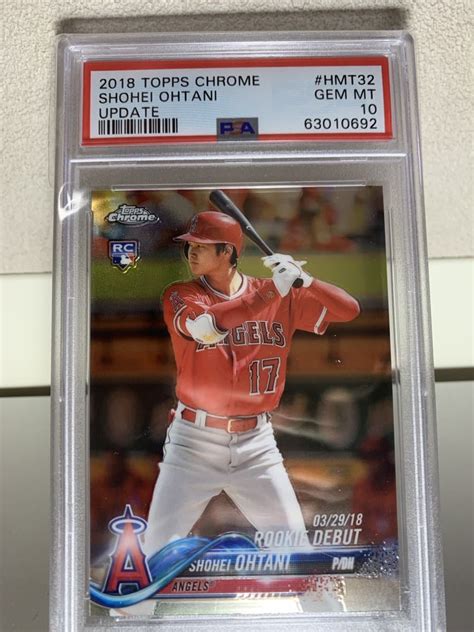 Psa10 大谷翔平 Topps Update Chrome 2018 ルーキーカード Topps Shohei Ohtani Mint Rc