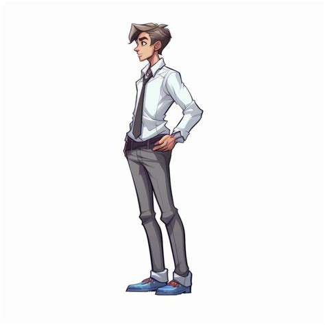 Premium AI Image | Smart Clothes Anime Sprite Comic Style 2d Character ...