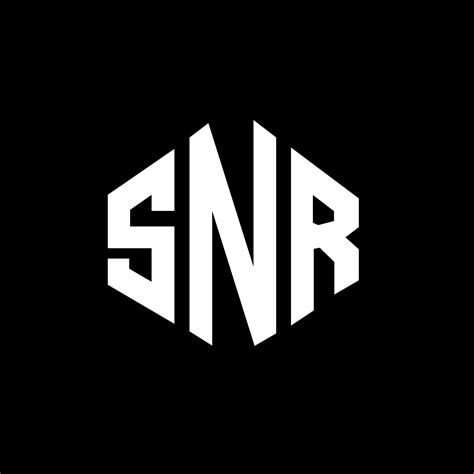 diseño de logotipo de letra snr con forma de polígono. diseño de