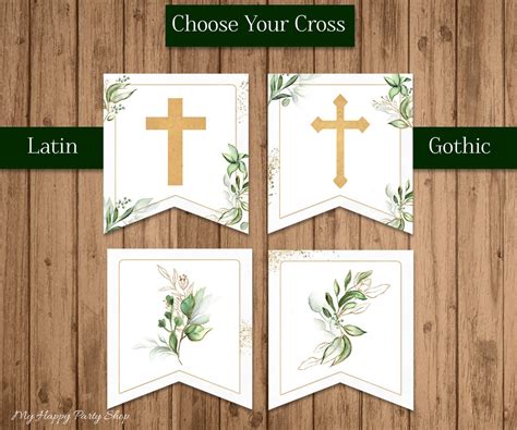 God Bless Banner Printable Custom Banner Diy Baptism Etsy