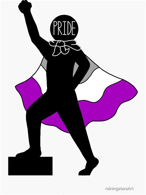 Asexual Pride Flag Cape Sticker For Sale By Rainingstarsart Redbubble