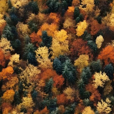 seamless top view   autumn forest stock illustration