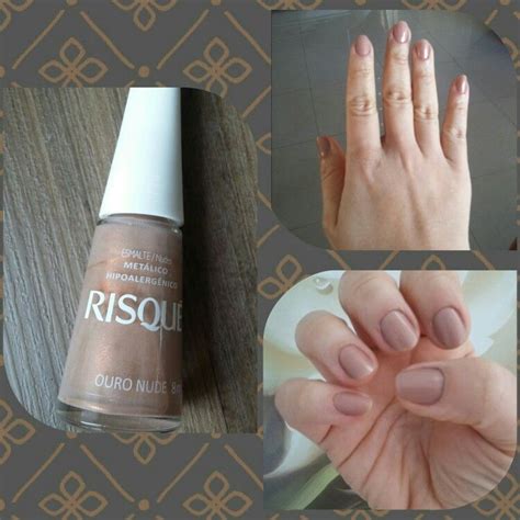 Menos é mais Esmalte ouro nude da risqué muito chic Unhas Esmalte