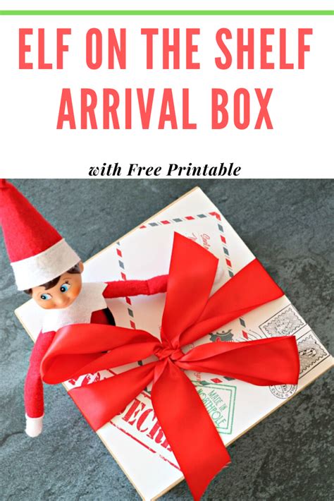 Free Printable Elf On The Shelf Arrival Box Vintage Christmas