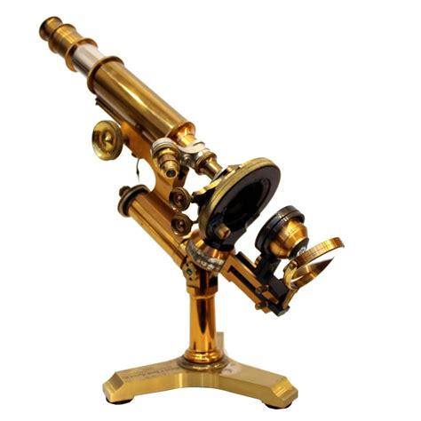 Antique Bausch And Lomb Optical Company Brass Microscope At 1stdibs