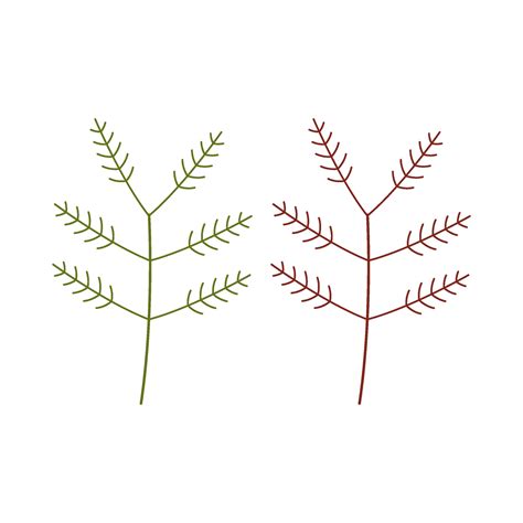 branch flat illustration  isolated background  vector art
