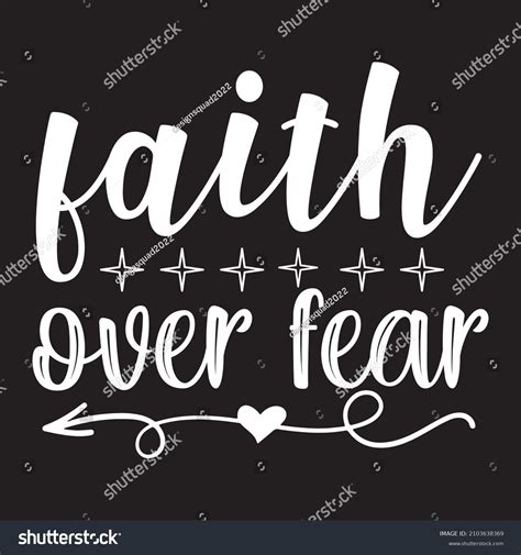 Faith Over Fear Vector File Stock Vector Royalty Free 2103638369