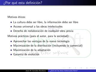 Que Son Las Obras Intelectuales Libres PPT