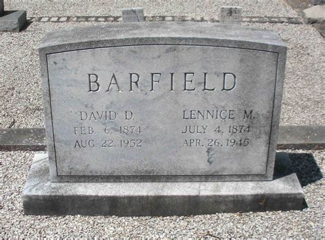 Lennice M Marler Barfield M Morial Find A Grave