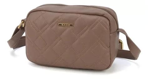 Bolsa Transversal Feminina Gash Bg Matelass Marrom Frete Gr Tis