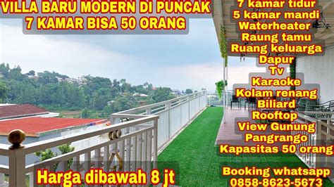 VILLA 7 KAMAR DI PUNCAK VILLA ALS VILLA KAPASITAS 50 ORANG VILLA