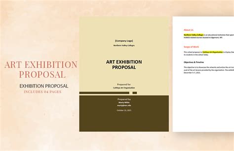 Art Proposal Templates In Word Free Download