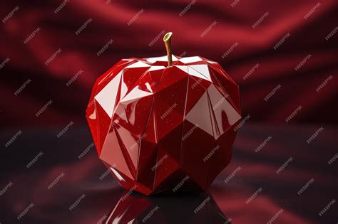 Premium AI Image | Red apple perfume smooth and shiny with an ...