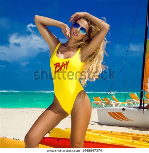 Beautiful Sexy Blonde Model Girl Bikini Stock Photo 1448847374 Shutterstock