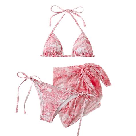 Conjunto De Bikini Con Efecto Tie Dye Para Mujer De Piezas Traje De Ba O