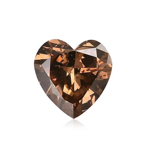 Carat Fancy Deep Pink Brown Diamond Heart Shape I Clarity Gia