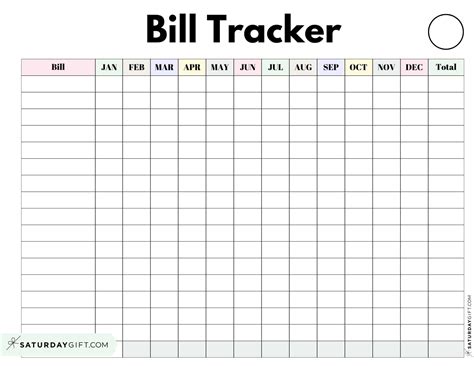 Bill Organizer Template - 39 Cute & Free Printable Bill Trackers