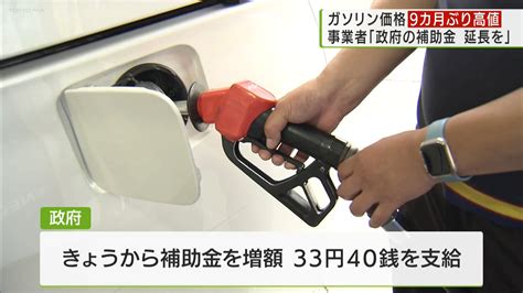 ガソリン価格高騰 9カ月ぶり高値に 事業者「政府の補助金 延長を」｜tokyo Mx（プラス）