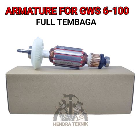 Jual ARMATURE GRINDA GWS 6100 ANGEL GRINDER MODEL BOSCH GWS6100 MOTOR