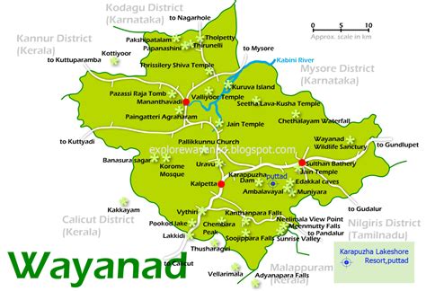 Explore Wayanad Wayanad Tourist Map