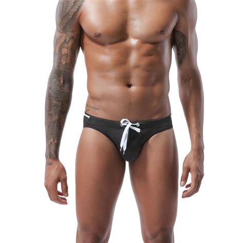 Adssdq Men S Swim Briefs Sexy Bikini Swimsuit Thong Drawstring Swimwear Printed Swimming Quick
