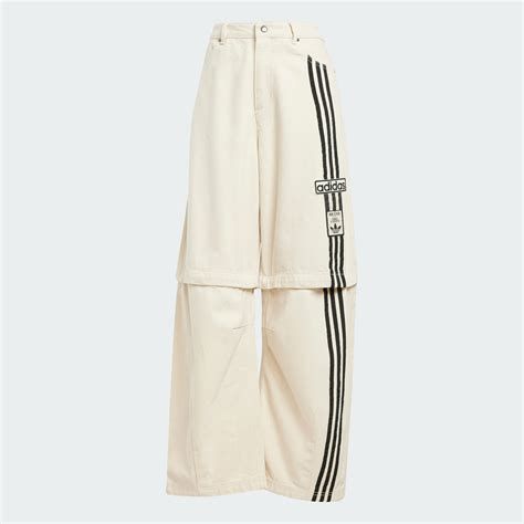 CLOTHING - Adibreak Denim Two-In-One Pants - White | adidas Qatar