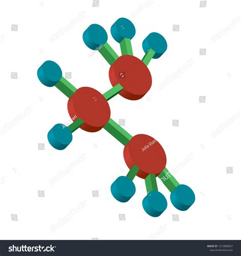 propane molecule chemical formula vector stock vector royalty