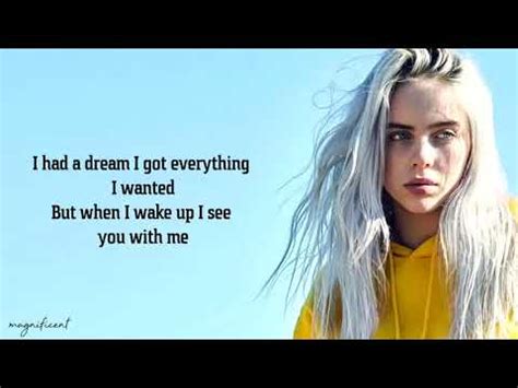 Billie Eilish Everything I Wanted Lyrics Youtube