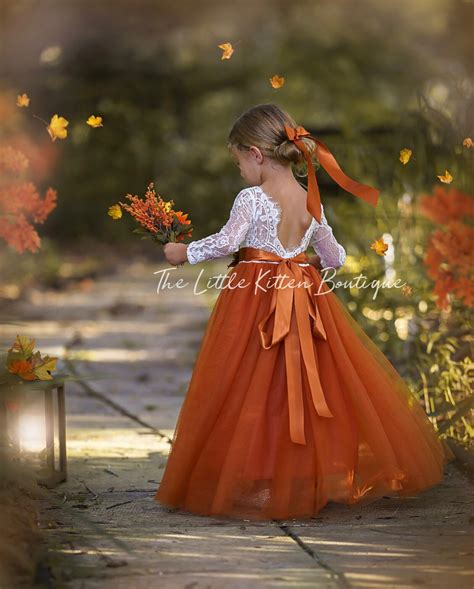 Copper Flower Girl Dress At Alexis Hoff Blog