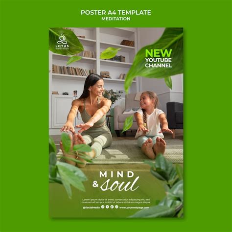 psd healthy mind poster template