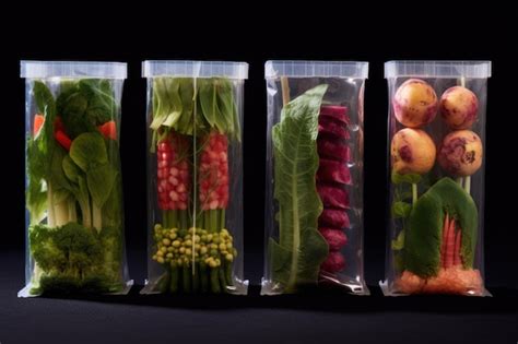 Premium Ai Image Bioengineered Food In Sealed Futuristic Packaging