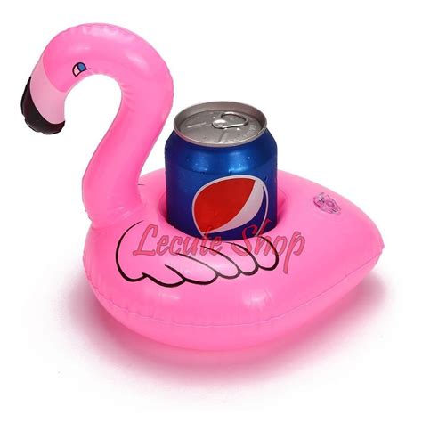 Inflable Salvavidas Mini Flamingo Portavaso Alberca Piscina 28 75