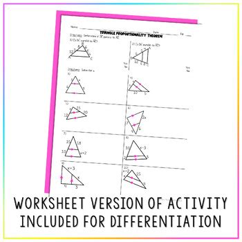 Triangle Proportionality Theorem Practice