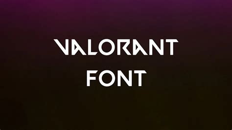 Valorant Font Free Download